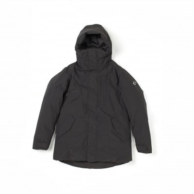 北海道ダウン:RETAR NUY NITAY ダウンコート25 男女兼用 ブラック/Lサイズ