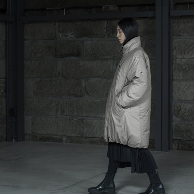 北海道ダウン:RETAR NUY/TANNE ロングダウンコート25 男女兼用 ベージュ/Mサイズ