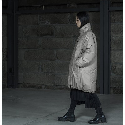 北海道ダウン:RETAR NUY/TANNE ロングダウンコート25 男女兼用 ベージュ/Lサイズ