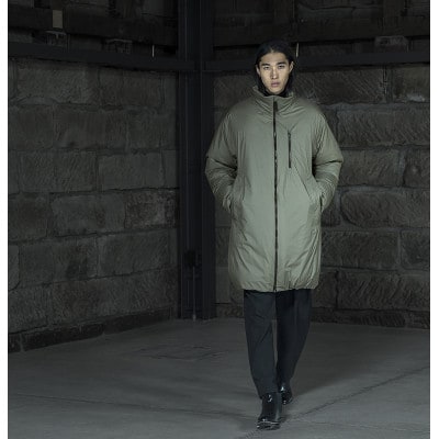 北海道ダウン:RETAR NUY/TANNE ロングダウンコート25 男女兼用 グリーン/Mサイズ