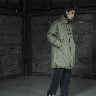 北海道ダウン:RETAR NUY/TANNE ロングダウンコート25 男女兼用 グリーン/Lサイズ