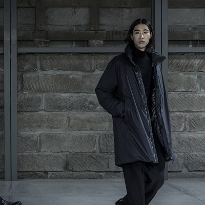 北海道ダウン:RETAR NUY/TANNE ロングダウンコート25 男女兼用 ブラック/Mサイズ