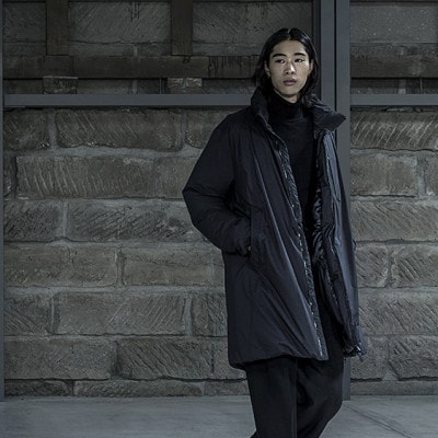 北海道ダウン:RETAR NUY/TANNE ロングダウンコート25 男女兼用 ブラック/XLサイズ