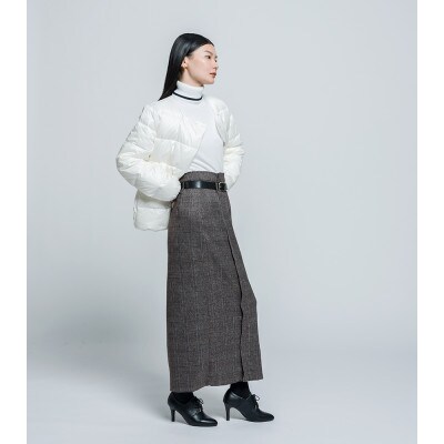 北海道ダウン:RETAR NUY/CISE ダウンカーディガン 26 女性専用 ホワイト/Sサイズ