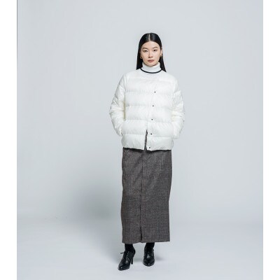 北海道ダウン:RETAR NUY/CISE ダウンカーディガン 26 女性専用 ホワイト/Mサイズ