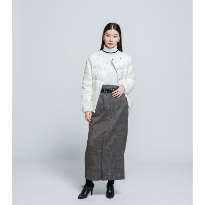 北海道ダウン:RETAR NUY/CISE ダウンカーディガン 26 女性専用 ホワイト/Mサイズ