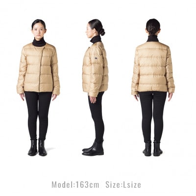 北海道ダウン:RETAR NUY/CISE ダウンカーディガン 26 女性専用 ベージュ/Sサイズ