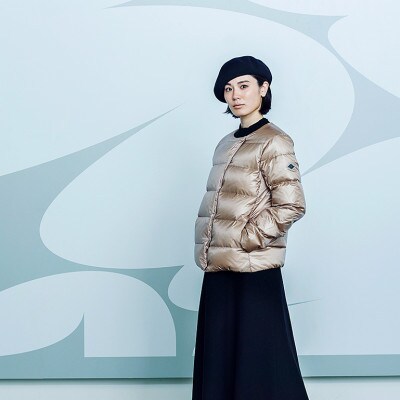 北海道ダウン:RETAR NUY/CISE ダウンカーディガン 25 女性専用 ベージュ/Mサイズ