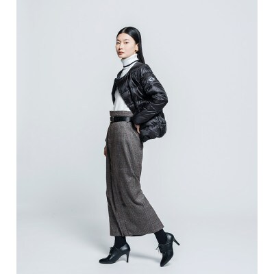 北海道ダウン:RETAR NUY/CISE ダウンカーディガン 26 女性専用 ブラック/Mサイズ