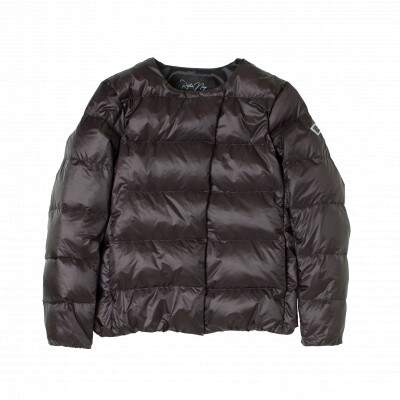 北海道ダウン:RETAR NUY/CISE ダウンカーディガン 25 女性専用 ブラック/Lサイズ