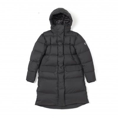 北海道ダウン:RETAR NUY/MAW ロングダウンコート25 女性サイズ ブラック/Sサイズ