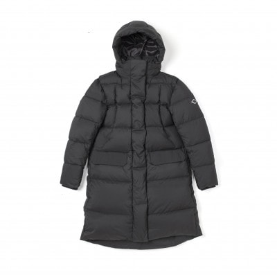 北海道ダウン:RETAR NUY/MAW ロングダウンコート25 女性サイズ ブラック/Lサイズ