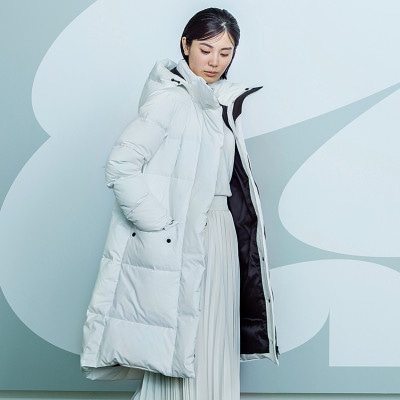 北海道ダウン:RETAR NUY/MAW ロングダウンコート25 女性サイズ ホワイト/Sサイズ