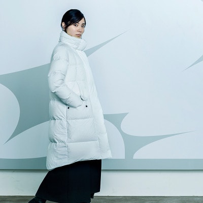 北海道ダウン:RETAR NUY/MAW ロングダウンコート25 女性サイズ ホワイト/Sサイズ