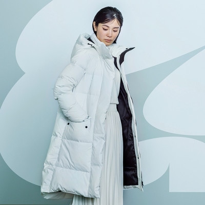 北海道ダウン:RETAR NUY/MAW ロングダウンコート25 女性サイズ ホワイト/Mサイズ