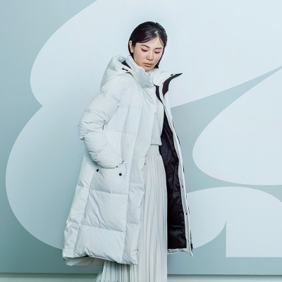 北海道ダウン:RETAR NUY/MAW ロングダウンコート25 女性サイズ ホワイト/Lサイズ