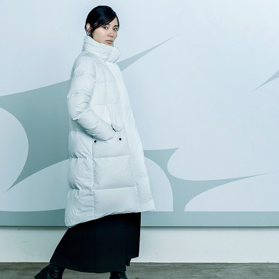 北海道ダウン:RETAR NUY/MAW ロングダウンコート25 女性サイズ ホワイト/Lサイズ