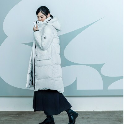 北海道ダウン:RETAR NUY/MAW ロングダウンコート25 女性サイズ ホワイト/Lサイズ