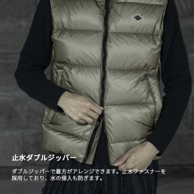 北海道ダウン:RETAR NUY/ESON ダウンベスト25 男女兼用 ピスタチオ/Lサイズ