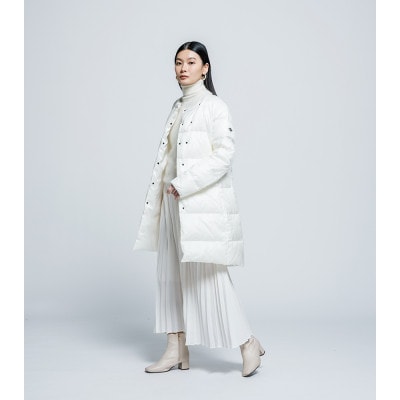北海道ダウン:RETAR NUY/CISE 26 ロングカーディガン 女性専用 ホワイト/Mサイズ