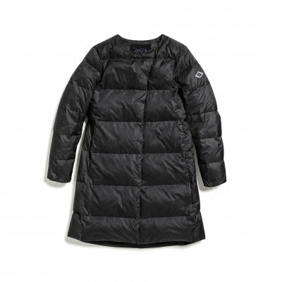 北海道ダウン:RETAR NUY/CISE 26 ロングカーディガン 女性専用 ブラック/Sサイズ