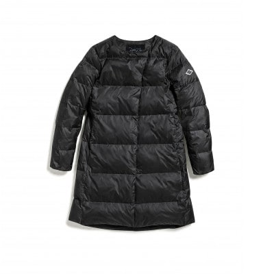 北海道ダウン:RETAR NUY/CISE 26 ロングカーディガン 女性専用 ブラック/Lサイズ