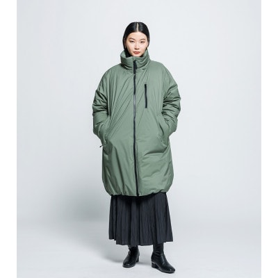 北海道ダウン:RETAR NUY/TANNE 26 ロングダウンコート 男女兼用 グリーン/Sサイズ