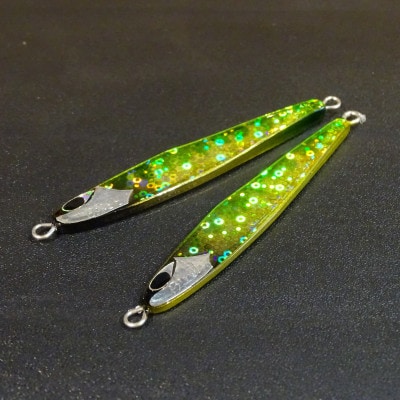 ハンドメイドジグ緑金20g・緑金30g 2点セット | 北海道小樽市