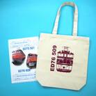 【Cセット】(全2点) 電気機関車トートバック、クリアファイル