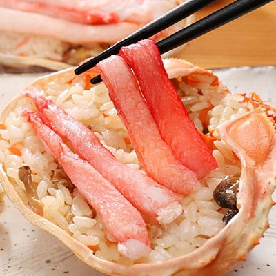 【佐藤水産】レンジで簡単　蟹おこわ　6人前　計720g   海鮮おこわ 簡単調理のお惣菜