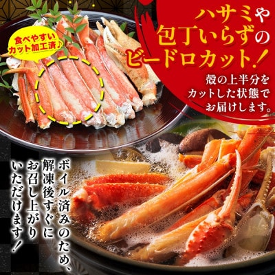 蟹ズワイしゃぶ 約1kg 3～4人前 生食可 かに 蟹 ずわいがに 北海道 小樽市
