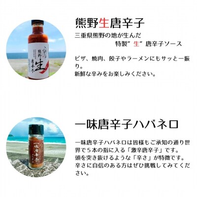 【テレビで紹介されました】熊野唐辛子ギフト7(一味唐辛子(ハバネロ)2本+生唐辛子)