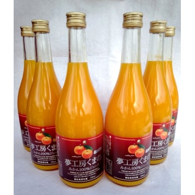 糖度12度以上【マルチ栽培みかんストレートジュース6本】720ml×6本　段ボール箱
