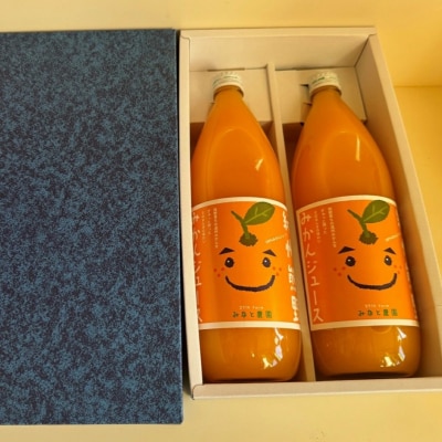 湊農園の完熟みかんストレートジュース!【紀州熊野みかんジュース4本】1,000ml(2本×2箱)