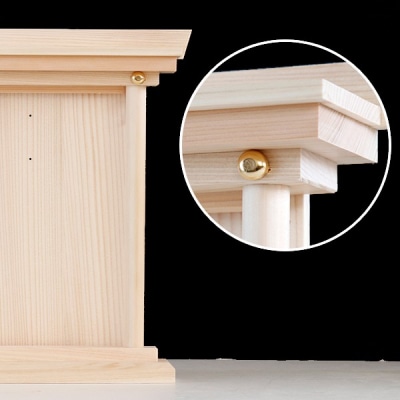 かんたん設置! 神棚神殿 / 置いても、壁に掛けてもきれいにお祀り 紀州産 尾鷲ひのき製