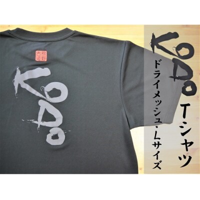 熊野古道Tシャツ【KODOTシャツ・黒・Lサイズ】ドライメッシュ生地
