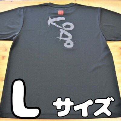 熊野古道Tシャツ【KODOTシャツ・黒・Lサイズ】ドライメッシュ生地