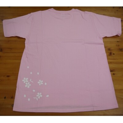 「熊野桜」100年ぶりの新種をモチーフにしました!【クマノザクラTシャツ:ピンク1枚・Sサイズ】