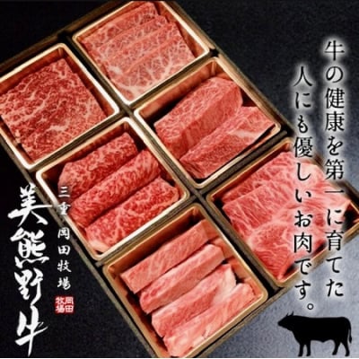 【美熊野牛】6種の部位が楽しめる食べ比べ焼肉セット