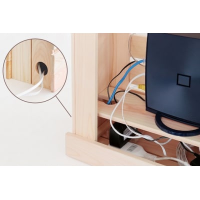 ルーター ケーブル ボックス Lサイズ 収納 / 紀州産 桧 神棚屋さんが作る 木製 2段収納