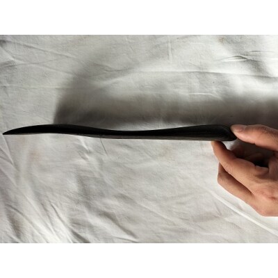 木べら　スパチュラ　右利き用　栗の木　鉄染め