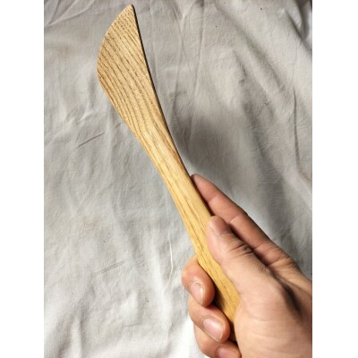 木べら　スパチュラ　右利き用　栗の木　ナチュラル