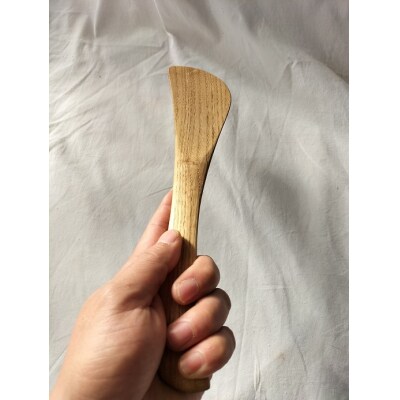 木べら　スパチュラ　左利き用　栗の木　ナチュラル