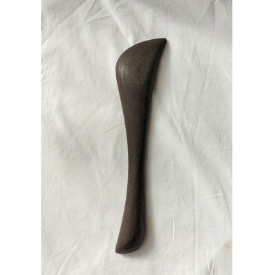 木べら　スパチュラ　左利き用　栗の木　鉄染め