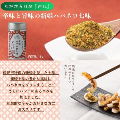 熊野香茶&七味セット(ハーブティー3種、新姫七味、ハバネロ七味)