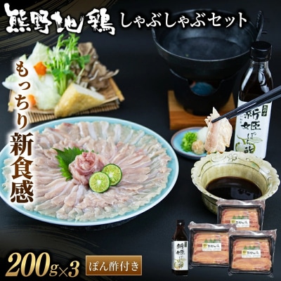 【テレビで紹介されました】もっちり新食感　熊野地鶏　しゃぶしゃぶセット