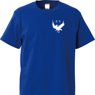 導きのカラスTシャツ　ブルー(Mサイズ)