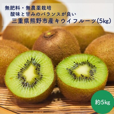 【自然栽培】三重県熊野市産キウイフルーツ(ヘイワード)(約5kg)