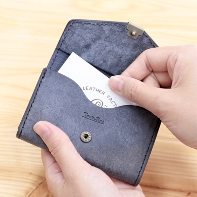 コバホックの名刺入れ カードケース ブルー 植物タンニンなめし 牛革 革製品 革小物 お礼品詳細 ふるさと納税なら さとふる