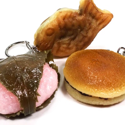 食品サンプルキーホルダー 和菓子5個セット
